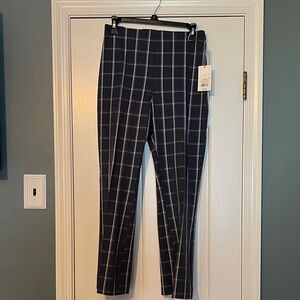 Target Navy Plaid Kick Flare Pants